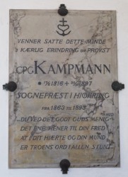 Mindetavle for sognepræst Kampmann