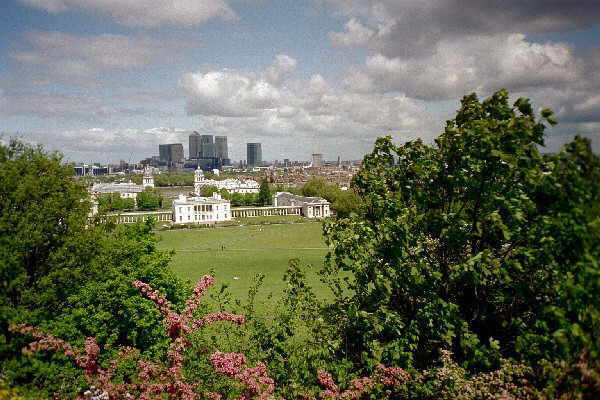 Udsigt over London fra Greenwich observatoriet